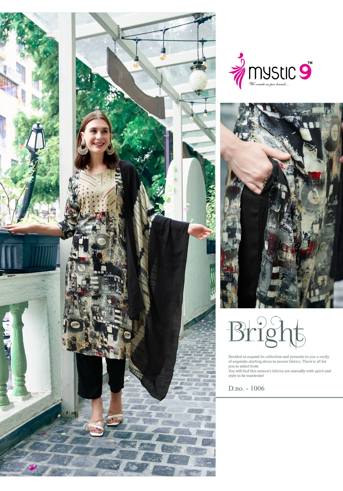 Mystic 9 Sabri Vol 1 Premium Quality Rayon Foil Print Wholesale Readymade Salwar Suit Catalog — Wholesale Readymade Suit, MPA wholesale from Surat - Gallery Image 4